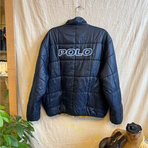 Polo by Ralph Lauren Men's Dark Blue Puffer Jacket